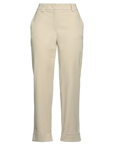 HANAMI D'OR Casual trouser Ivory 98% Cotton, 2% Elastane