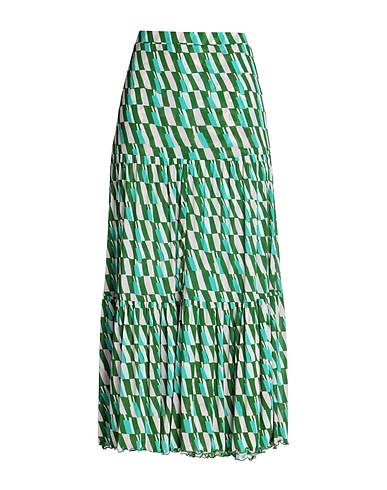 DIANE VON FURSTENBERG Langer Rock Grün 100% Nylon