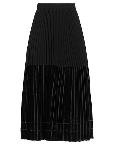 TWINSET Gonna midi Nero 98% Poliestere, 2% Elastan