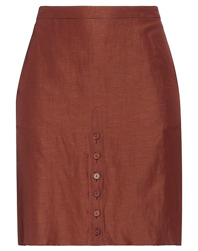 JEAN PAUL GAULTIER FEMME Gonna midi Marrone 59% Seta, 41% Lino