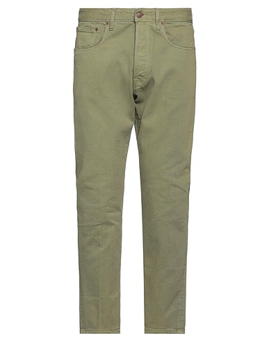 (+) PEOPLE Pantalone Verde militare 100% Cotone