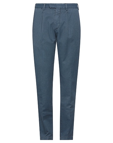 DEVORE INCIPIT Casual trouser Slate blue 84% Cotton, 14% Polyester, 2% Elastane