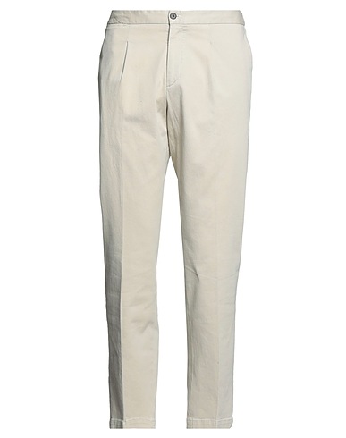 DEVORE INCIPIT Casual trouser Cream 95% Cotton, 3% Cashmere, 2% Elastane