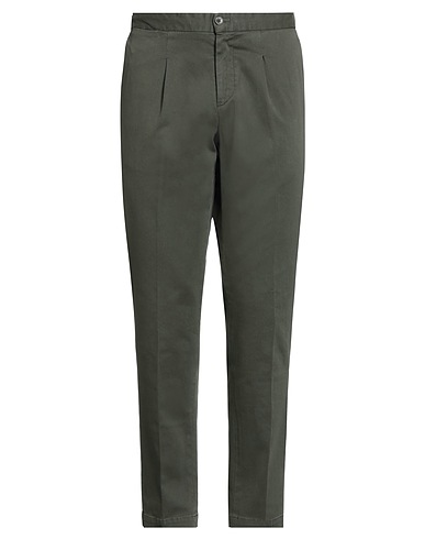 DEVORE INCIPIT Casual trouser Military green 95% Cotton, 3% Cashmere, 2% Elastane