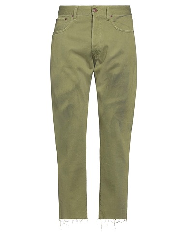 (+) PEOPLE Denim trousers Military green 100% Cotton