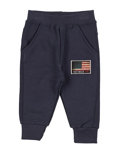 FRED MELLO Casual trouser Slate blue 100% Cotton
