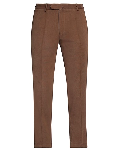 SANTANIELLO Casual trouser Brown 98% Cotton, 2% Elastane