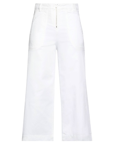 ANNA MOLINARI Denim pants White 100% Cotton
