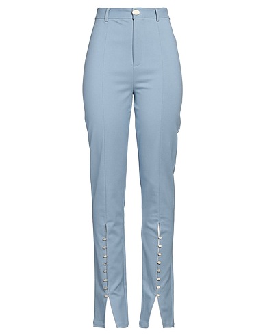 ISABELLE BLANCHE Paris Casual trouser Light blue 66% Polyester, 24% Viscose, 4% Tencel™, 4% Wool, 2% Elastane