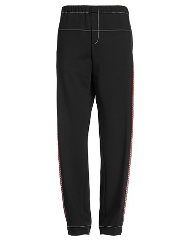 WALES BONNER Casual pants Black 53% Polyester, 43% Virgin Wool, 4% Elastane, Polyurethane, Cotton