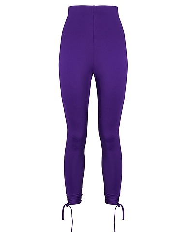 8 by YOOX Leggings RECYCLED POLY CUT-OUT DETAIL STIRRUP LEGGINGS
 Purple 95% Recycled polyester, 5% Elastane