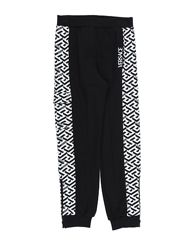 VERSACE YOUNG Pantalone Nero 100% Cotone