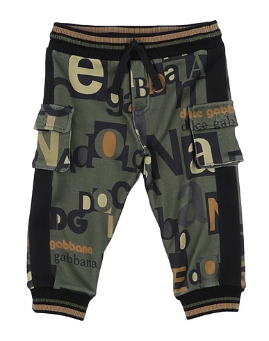 DOLCE&GABBANA Casual pants Military green 100% Cotton, Elastane