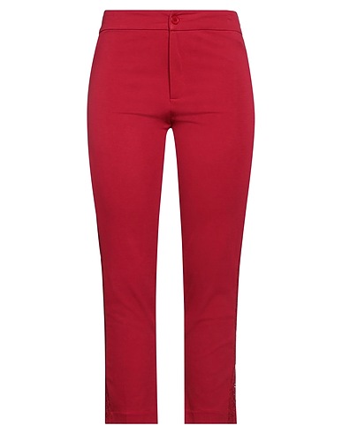TWINSET Casual trouser Burgundy 70% Viscose, 25% Polyamide, 5% Elastane, Cotton, Polyester