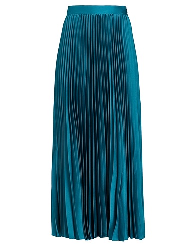 8 by YOOX Maxi Skirts PLEATED MAXI SKIRT
 Dark green 100% Recycled polyester