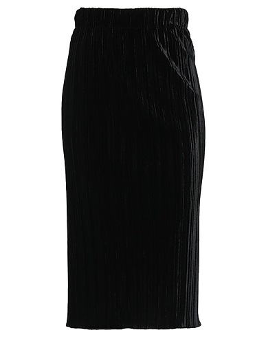ROCCOBAROCCO Midi skirt Black 80% Viscose, 20% Silk