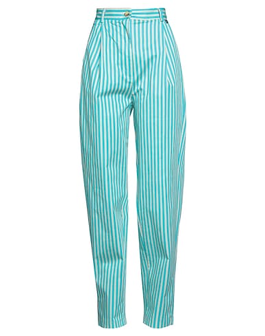 DIXIE Casual pants Turquoise 97% Cotton, 3% Elastane