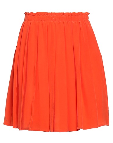 ATTIC AND BARN Mini skirt Orange 62% Viscose, 38% Silk
