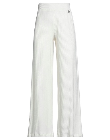 BERNA Casual trouser White 50% Viscose, 25% Polyamide, 25% Polyester
