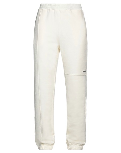 MSGM Casual pants Ivory 100% Organic cotton