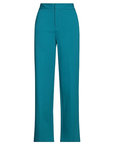 MERCI ITALIA Casual trouser Deep teal 65% Viscose, 32% Nylon, 3% Elastane