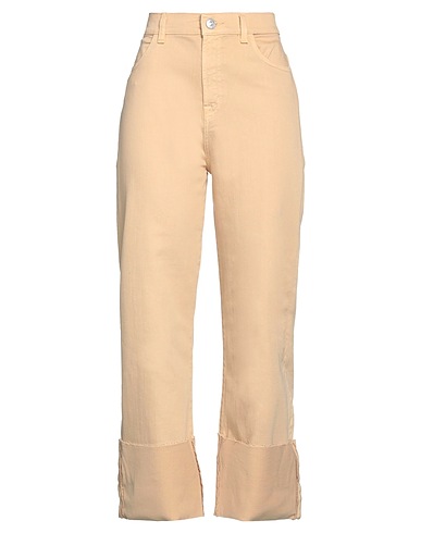 MY TWIN TWINSET Denim trousers Sand 94% Cotton, 5% Elastomultiester, 1% Elastane