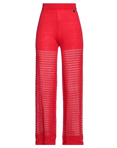 TWINSET Casual trouser Red 55% Linen, 45% Viscose