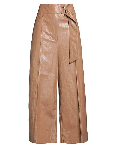 TWINSET Casual trouser Camel 77% Viscose, 15% Polyester, 8% Cotton