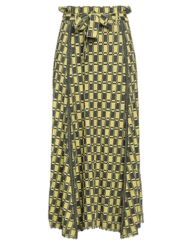 KENZO Midi skirt Yellow 54% Viscose, 46% Cotton