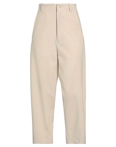 VIRNA DRÒ Casual trouser Beige 53% Polyester, 43% Wool, 4% Elastane
