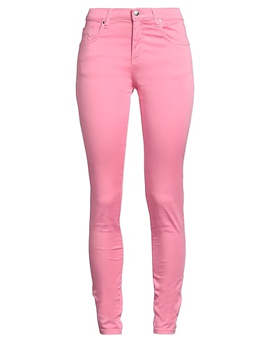 FIFTY FOUR Casual trouser Pink 97% Cotton, 3% Elastane