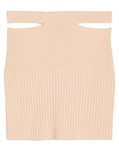 KONTATTO Mini skirt Ivory 69% Viscose, 29% Acrylic, 2% Elastane