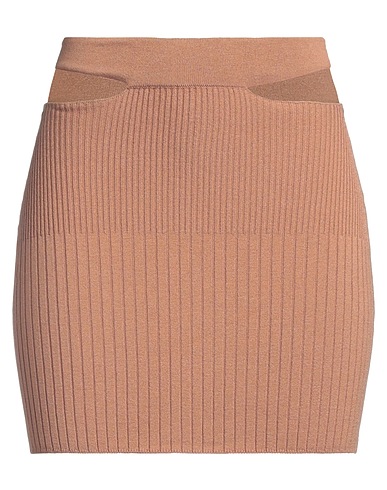 KONTATTO Mini skirt Camel 69% Viscose, 29% Acrylic, 2% Elastane