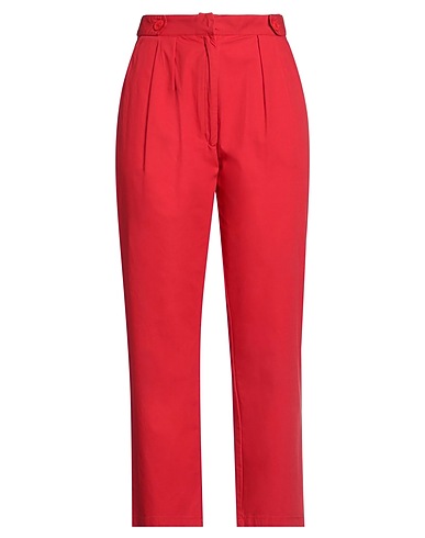 COMPAÑIA FANTASTICA Casual pants Red 100% Cotton