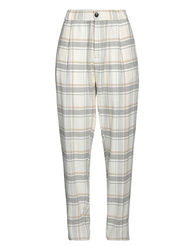 MICHAEL COAL Casual trouser Cream 34% Polyester, 33% Viscose, 32% Virgin Wool, 1% Elastane