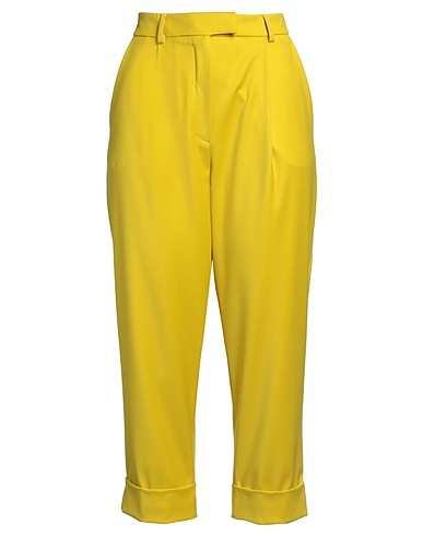 ROSÉ A POIS Casual trouser Yellow 67% Polyester, 31% Viscose, 2% Elastane