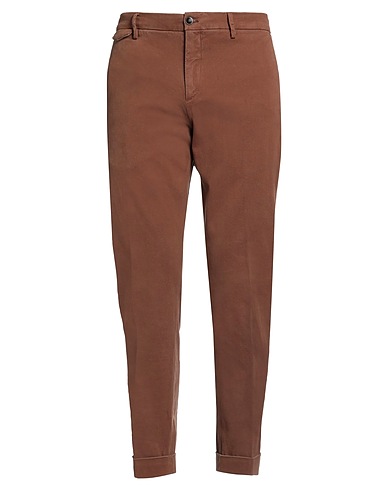 TELERIA ZED Casual trouser Brown 97% Cotton, 3% Elastane