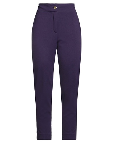 ORIANA Casual pants Purple 64% Viscose, 31% Polyamide, 5% Elastane