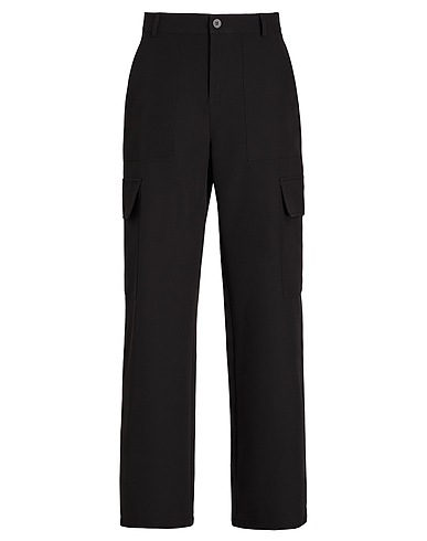 8 by YOOX Cargo LOOSE FIT CARGO PANTS
 Black 90% Polyester, 10% Elastane