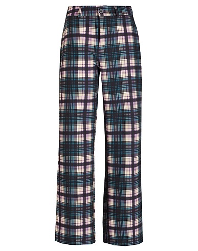 8 by YOOX Casual pants PRINTED STRAIGHT LEG PANTS
 Deep teal 90% Polyester, 10% Elastane