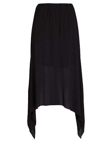 8 by YOOX Midi skirt HIGH-WAIST MIDI SKIRT
 Black 100% Viscose