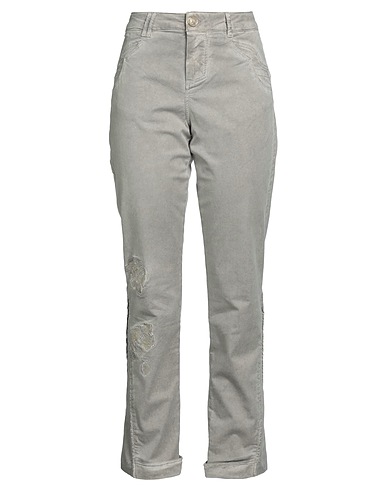 ELISA CAVALETTI by DANIELA DALLAVALLE Casual trouser Light grey 98% Cotton, 2% Elastane
