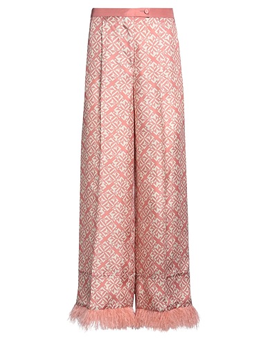 BEATRICE .B Casual trouser Antique rose 100% Silk, Ostrich feathers, Polyamide