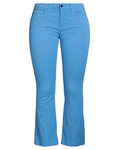 KAOS JEANS Casual trouser Azure 98% Cotton, 2% Elastane