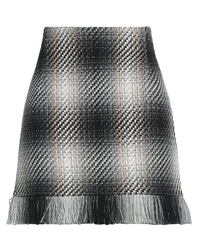 CHARLOTT Mini skirt Black 52% Acrylic, 22% Polyester, 17% Virgin Wool, 7% Wool, 2% Other Fibres