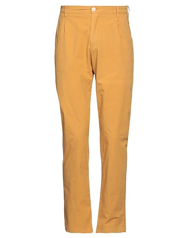 YAN SIMMON Casual trouser Mustard 97% Cotton, 3% Elastane
