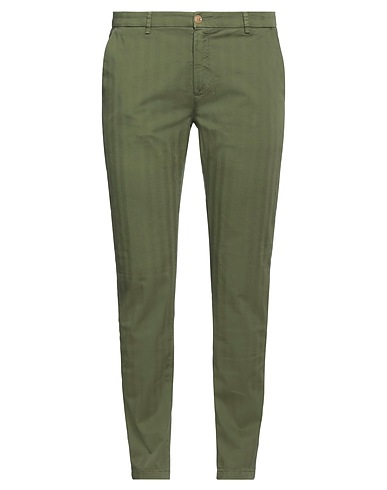 YAN SIMMON Pantalone Verde militare 97% Cotone, 3% Elastan