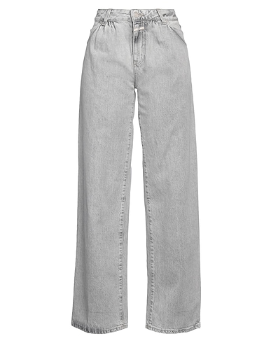 CLOSET Denim trousers Light grey 100% Cotton
