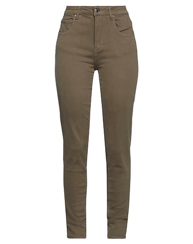 MET JEANS Pantalone Verde militare 95% Cotone, 3% Poliestere, 2% Elastan