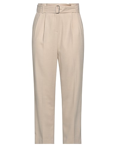 SFIZIO STUDIO Casual trouser Beige 34% Polyester, 33% Viscose, 32% Wool, 1% Elastane